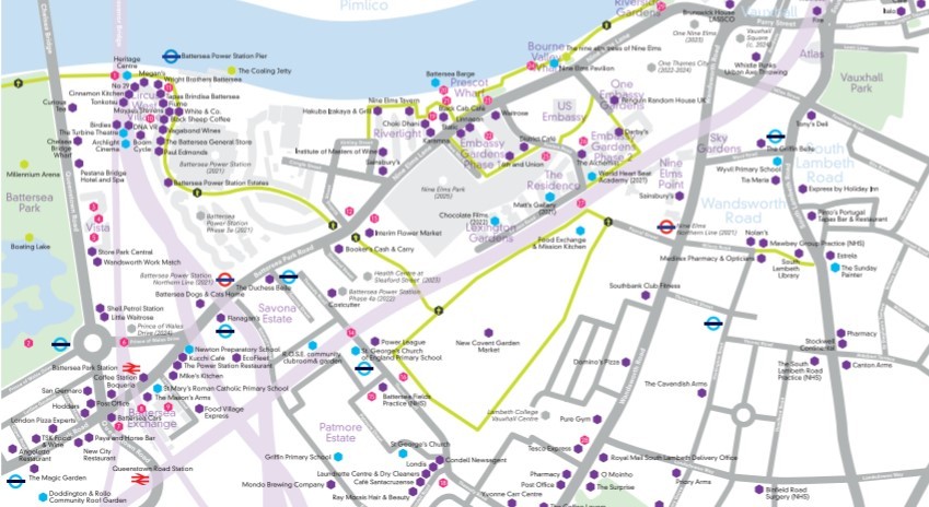 Nine Elms Station Map Nine Elms Maps | Nine Elms On The South Bank